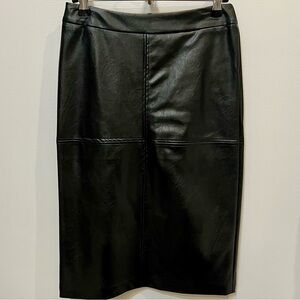 Déluc Faux Leather Falco Midi Pencil Skirt, XS NWT